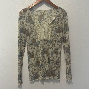 Ralph Lauren Denim & Supply Top Floral Lace Large